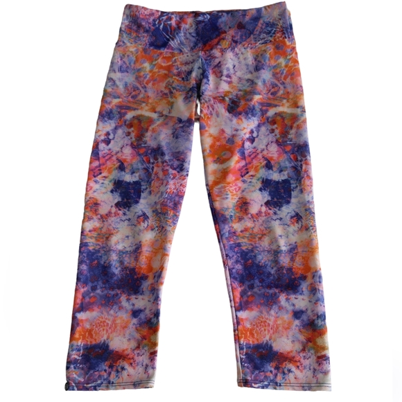 Onzie S/M Watercolor Tie Dye Crop Leggings - Picture 1 of 11